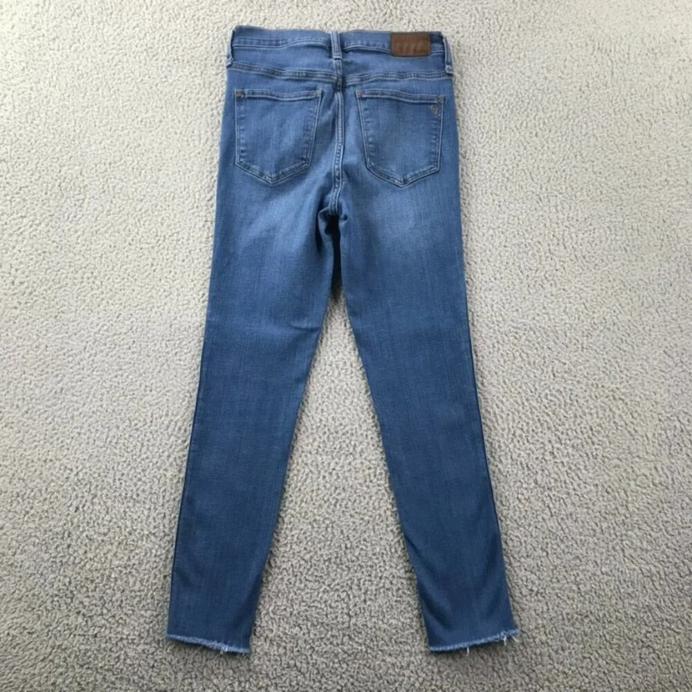 MADEWELL Womens Size 25 Roadtripper Raw Hem High Rise Stretch Skinny Ankle Jeans
